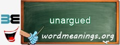WordMeaning blackboard for unargued